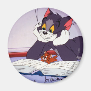 Íman Livro de leitura de Tom e de Jerry autografado