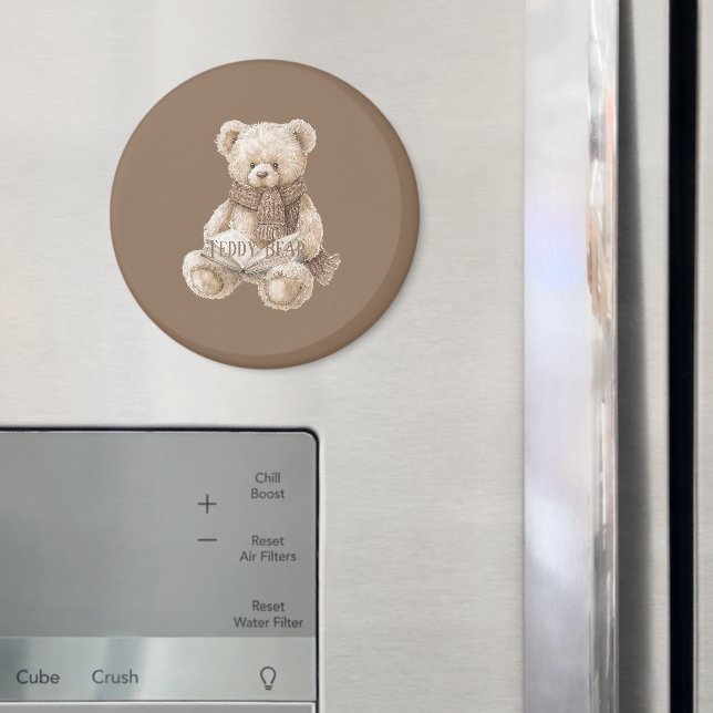 Íman Livro do Urso de Pelúcia Marrom Creme (In Situ (Fridge))