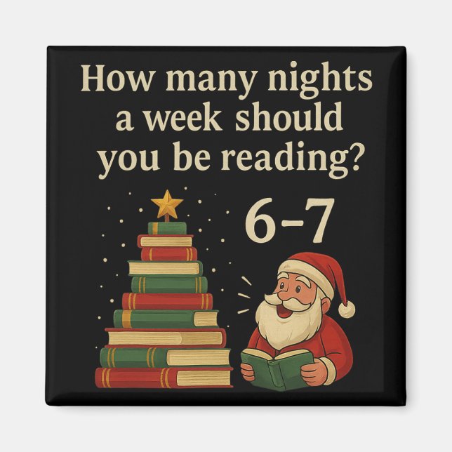 Íman Livro engraçado da árvore de Natal para leitura –  (Frente)