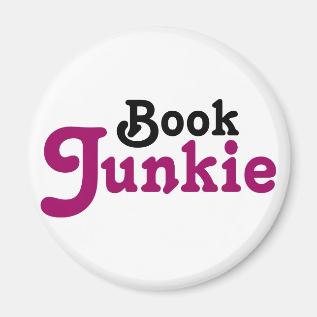 Íman Livro Engraçado Junkie Lendo Presente (Frente)