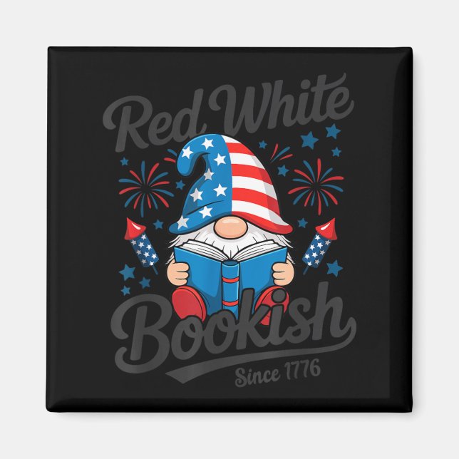 Íman Livro Vermelho desde 1776 Leitor Gnomo (Frente)