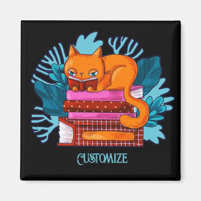 Íman Livros Aprovados para Gatos Personalizados (Frente)