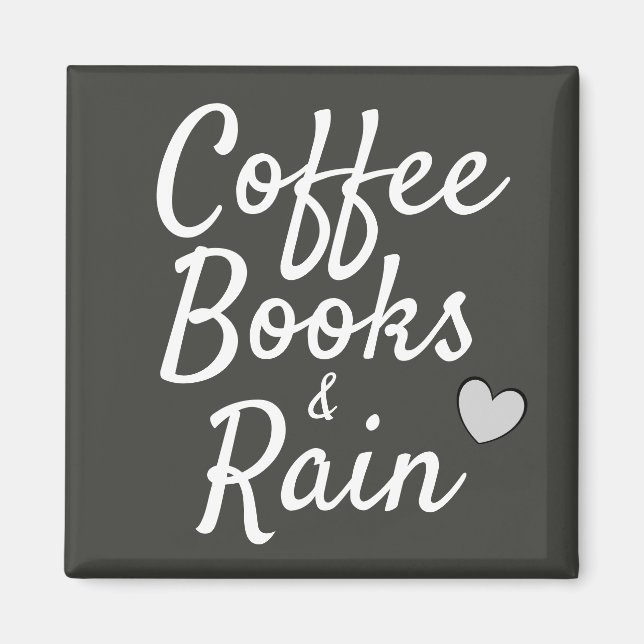 Íman Livros de café e cor de Cinza de café (Frente)