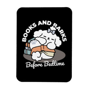 Íman Livros e Latidos - Design de Leitura de Cachorro S