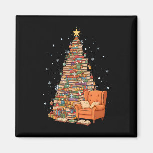 Íman Livros engraçados de Natal Árvore Amante de Livros
