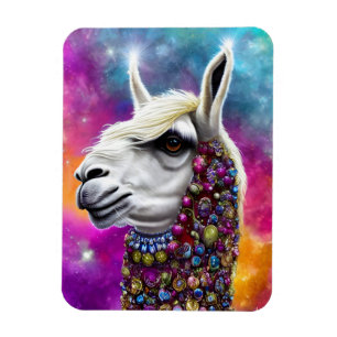 Íman Llama Colorido Cheio de Joias