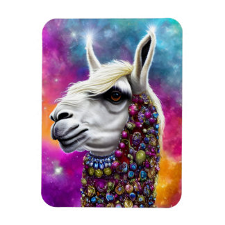Íman Llama Colorido Cheio de Joias