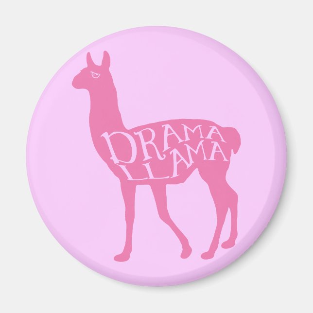 Íman Llama de Drama Rosa (Frente)