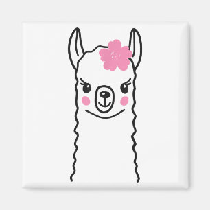 Íman Llama Face Dia de as Bruxas engraçado Flowers De F