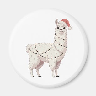 Íman Llama Luzes de Natal Robusto Amante Alpaca