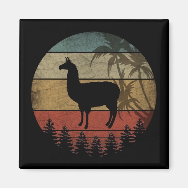 ÍMAN LLAMA RETRÔ VINTAGE (Frente)