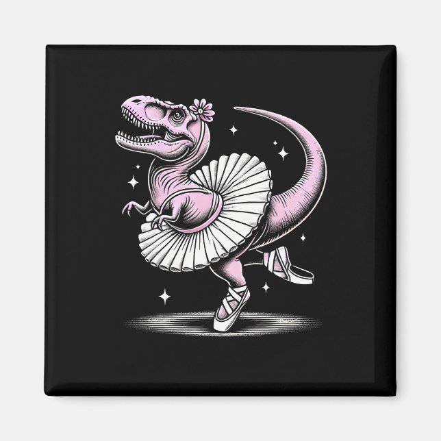 Íman Llet Dancing T-rex In Tutu And Slippers  (Frente)