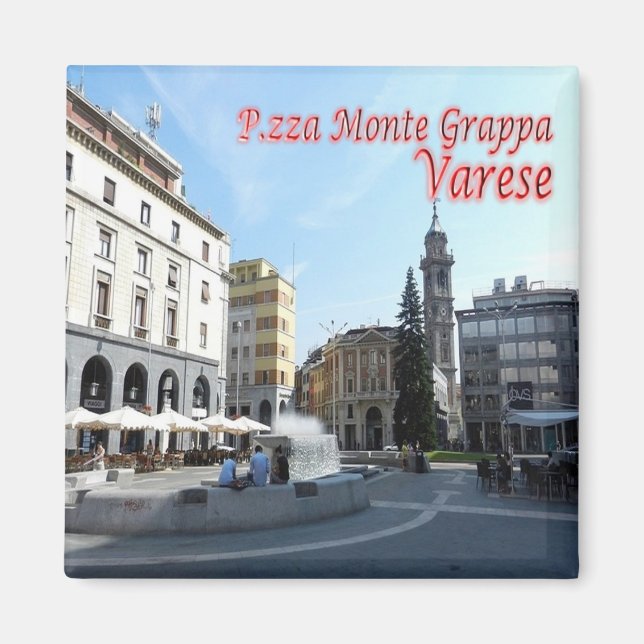Íman LMD031 VARESE Piazza Monte Grappa, Itália, Fridge (Frente)