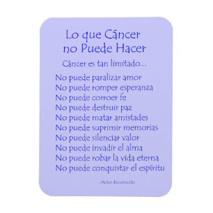 Íman Lo Que Cáncer No Puede Hacer Magnet (Azul)