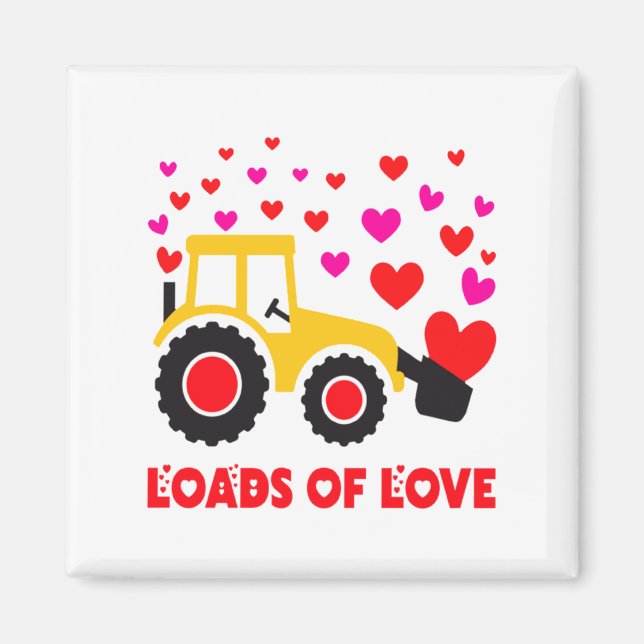 Íman Loads Of Love Toddler Tractor Valentines Day For K (Frente)