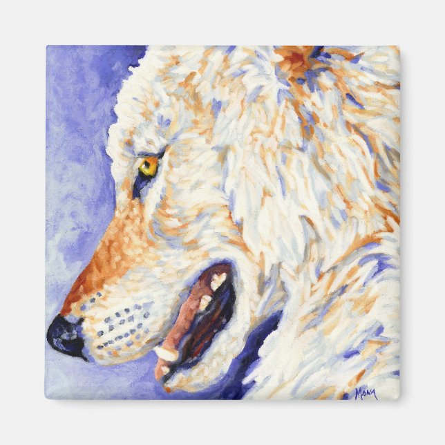 Íman Lobo Branco (Frente)