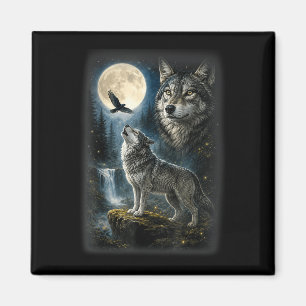 Íman Lobo da natureza floresta árvores lobos animal sel