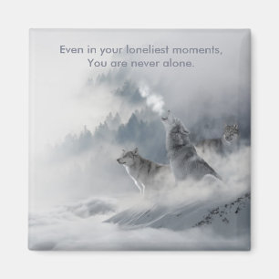 Íman Lobo da Neve Vida Selvagem de Inverno