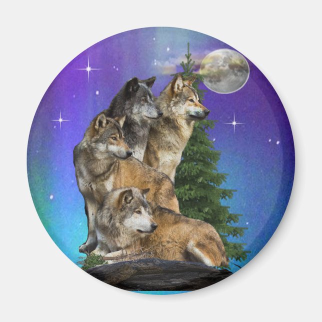 Íman lobo e Lua (Frente)