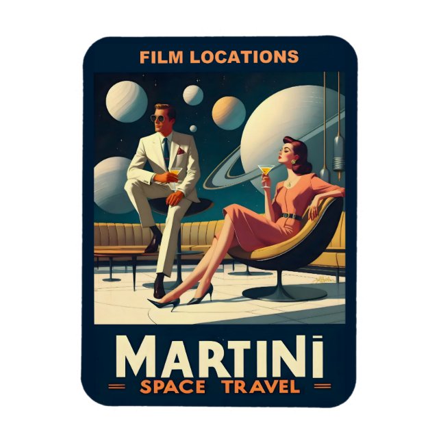Íman Locais de filmagem dos pôsteres de viagem espacial (Vertical)