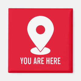 Íman Local Pin, Você Está Aqui Design Moderno