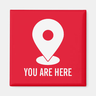 Íman Local Pin, Você Está Aqui Design Moderno