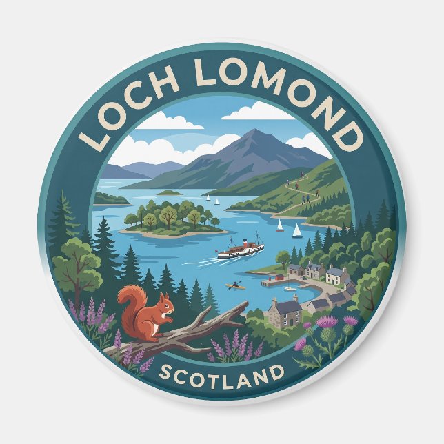 Íman Loch Lomond Escócia (Frente)