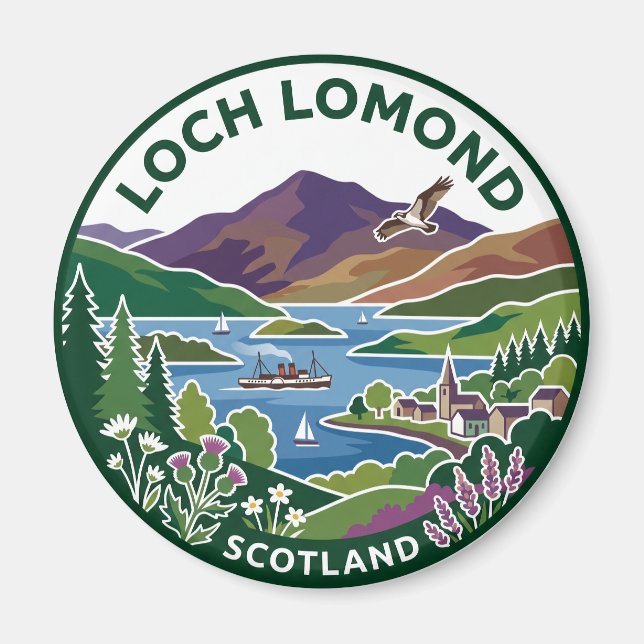 Íman Loch Lomond Escócia (Frente)
