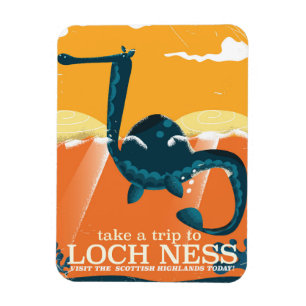Íman Loch Ness Escócia highlands monstro vintage