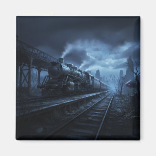 Íman Locomotiva a Vapor numa Noite Escura e Tempestuosa
