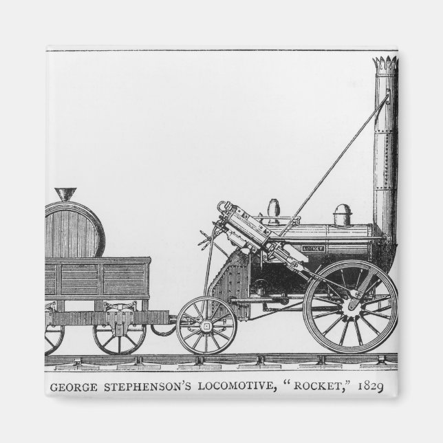 Íman Locomotiva de George Stephenson, "Rocket", 1829 (Frente)