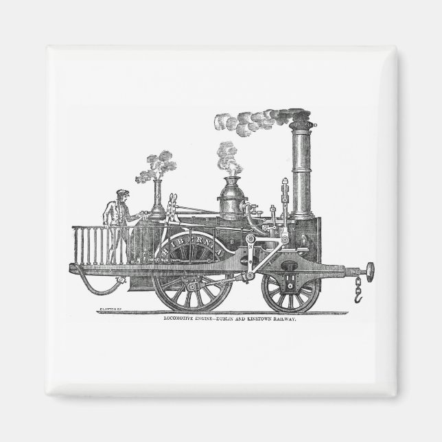 Íman Locomotiva de Vapor Antecipado (Frente)