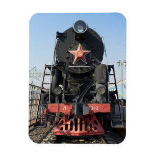 Íman Locomotiva de vapor L-2342 do russo. Construído e