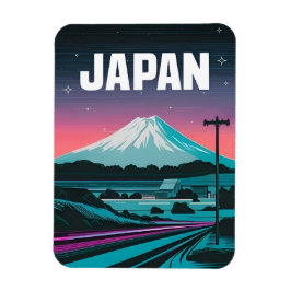 Íman LoFi Vaporwave Retro 80s Japão Monte Fuji