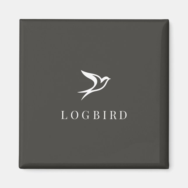 Íman LOGBIRD — ímã quadrado (Frente)