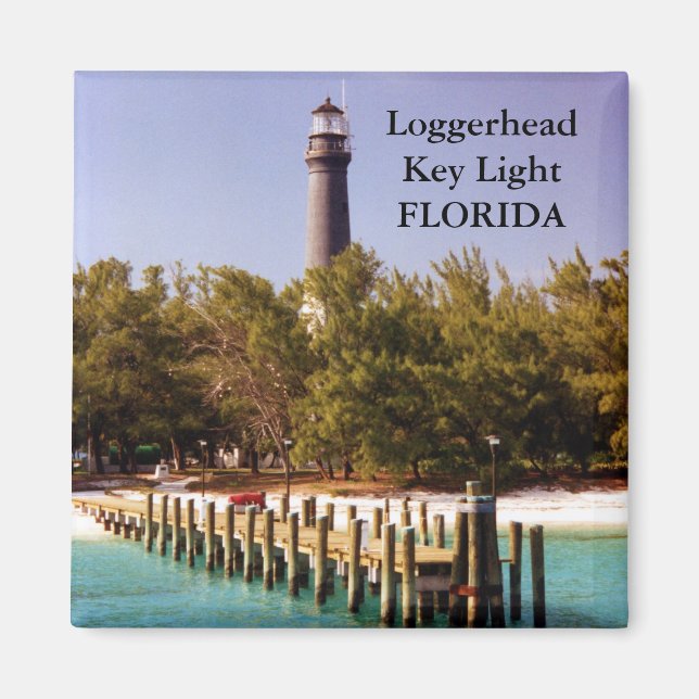Íman Loggerhead Key Light, Flórida Magnet (Frente)