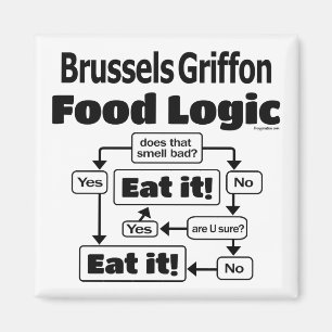 Íman Lógica de Comida de Bruxelas Griffon