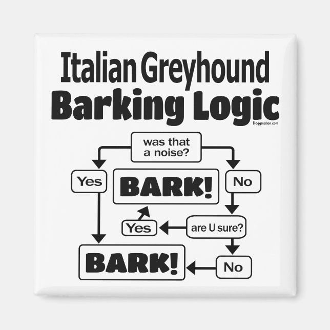 Íman Lógica do Barco de Greyhound Italiano (Frente)