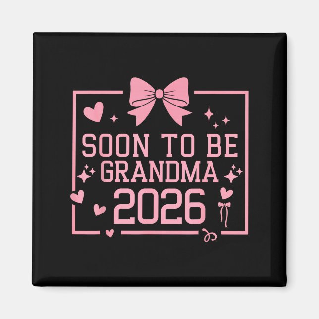 Íman Logo de Avó 2026 Anúncio de Gravidez (Frente)