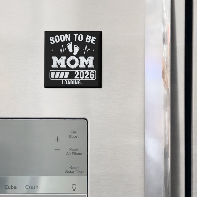 Íman Logo de Gestante 2026 Anúncio de Gravidez em Carre (In Situ (Fridge))