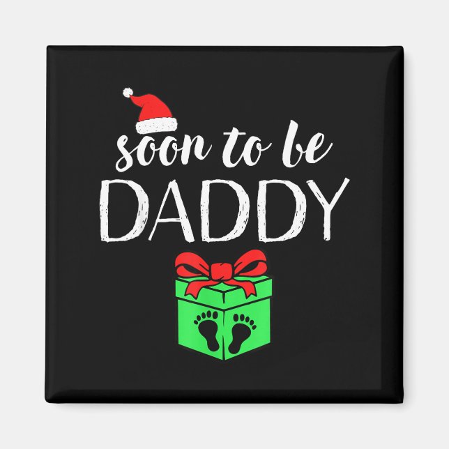 Íman Logo de Natal para Futuro Papai, Engraçado Anúncio (Frente)