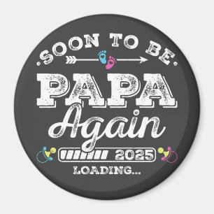Íman Logo de Papai Novamente em 2025 Círculo de Carrega