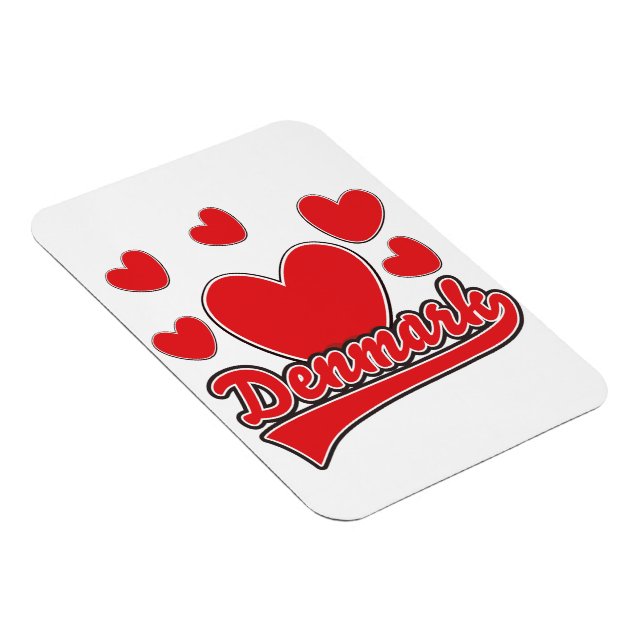 Íman Logo do estilo de colheita Love Denmark (Lado Direito)