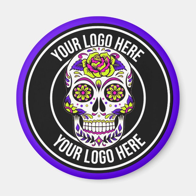 Íman Logo do Roller Derby Roxo Preto (Frente)