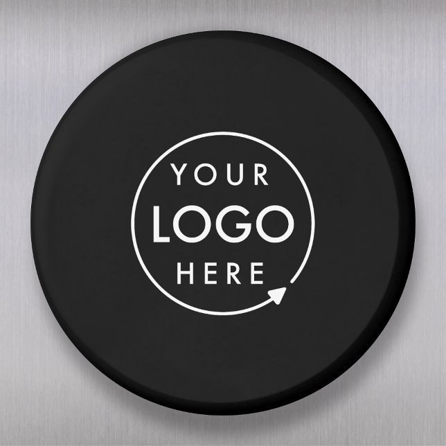 Íman Logo | Empresa empresarial minimalista (Sleek black company branded magnets for small business marketing & promotional swag.)