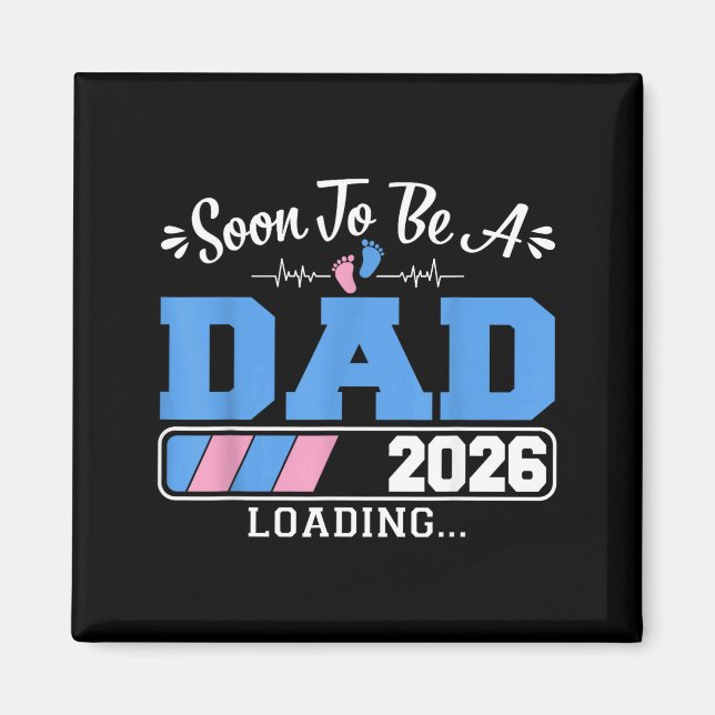 Íman Logo pai 2026 carregando anúncio de gravidez (Frente)