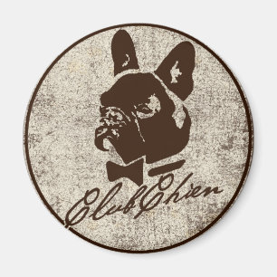 Íman Logotipo afligido CHIEN do CLUBE