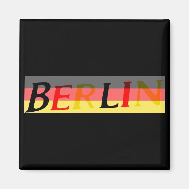 Íman Logotipo Berlim na bandeira alemã (Frente)