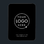 Íman Logotipo comercial | Empresa Profissional<br><div class="desc">Um simples modelo de negócios preto personalizado em um estilo moderno minimalista que pode ser facilmente atualizado com o logotipo e o texto de sua empresa. Se você precisar de ajuda para personalizar este produto, entre em contato comigo usando o botão de mensagem abaixo e terei todo o prazer em...</div>
