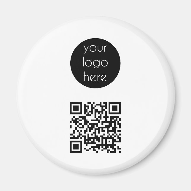 Íman Logotipo comercial Empresa Promocional QR (Frente)